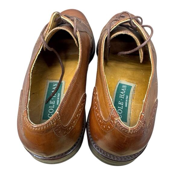 Cole Haan Giraldo LX Cap Toe Oxford 10 D British Tan Leather Classic Preppy - Picture 3 of 13
